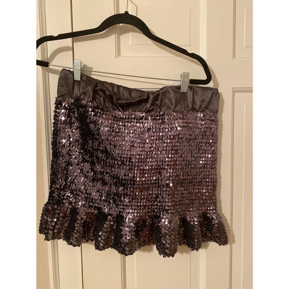 Chocollate mini sequins skirt